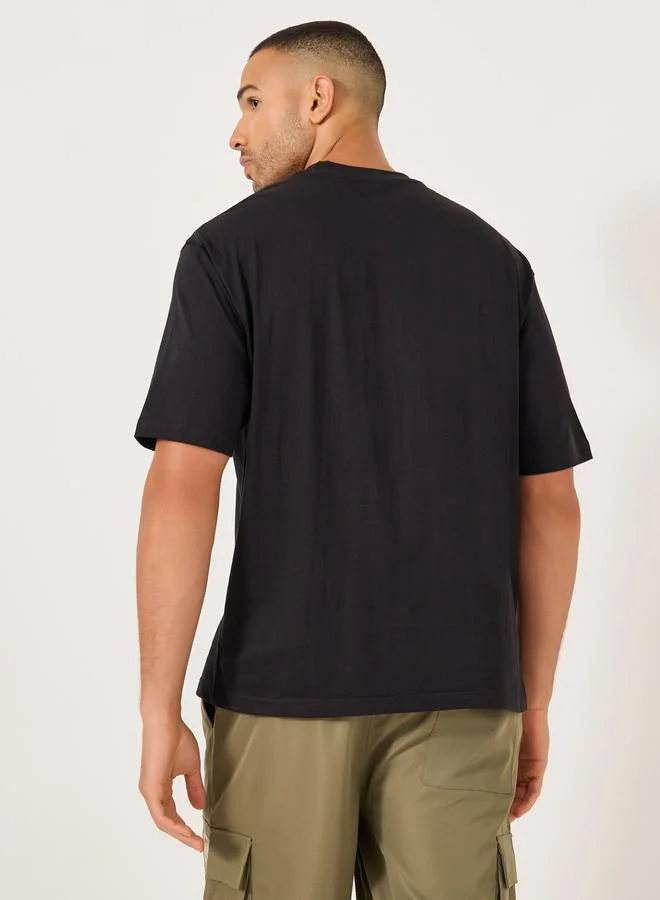 Styli Varsity Printed Jersey Oversized T-Shirt