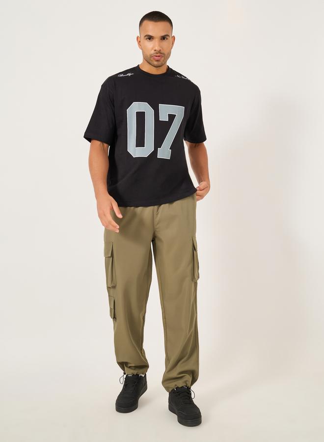 Styli Varsity Printed Jersey Oversized T-Shirt  - Image 2