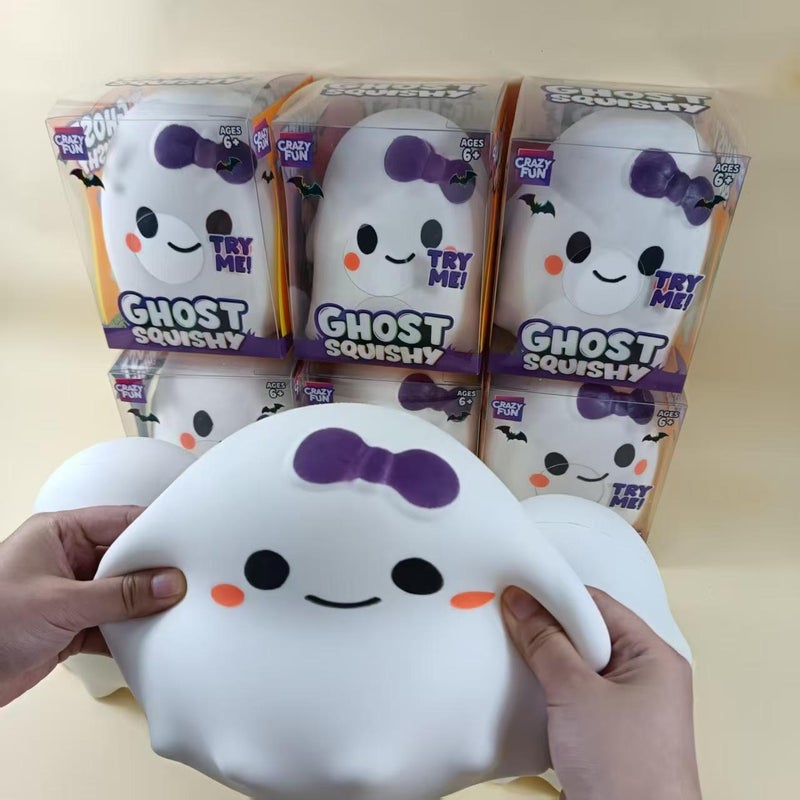 Cute Large 16cm Ghost Squishy Toy Funny Halloween Stress Relief Toy Gift for Boys and Girls - Image 4