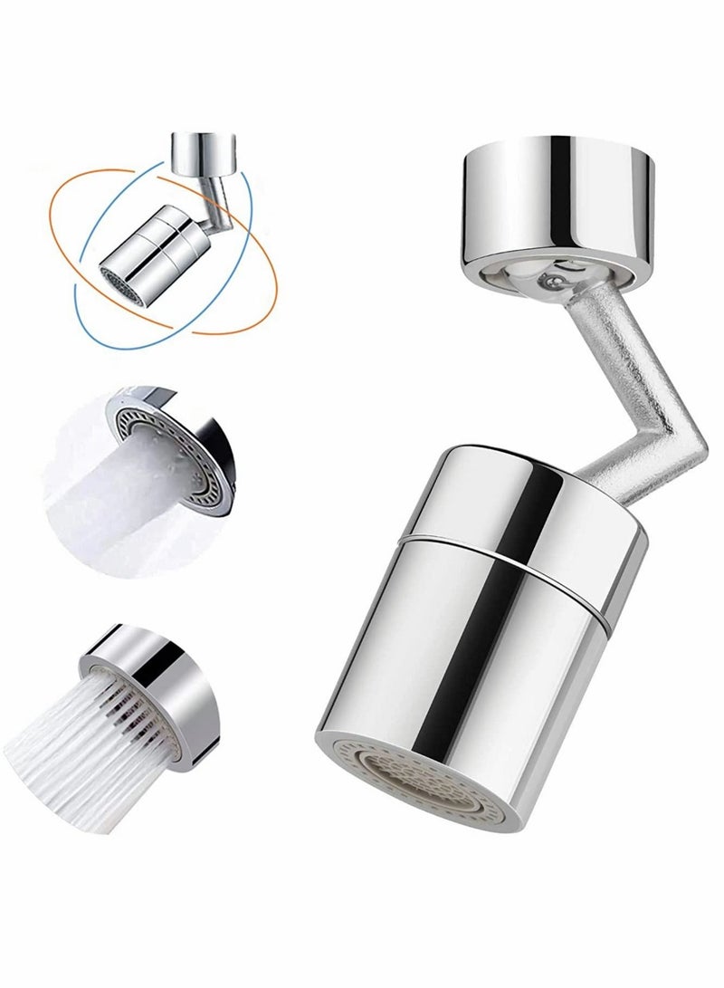 Excefore Splash Filter Faucet, Universal 720° Rotatable Faucet Sprayer Head Oxygen-Enriched Foam with 2 Water Outlet Modes 4-Layer Net Filter  - Image 1