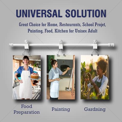 C-Cure Non-Woven Disposable Apron for Adults Disposable Apron for Kitchen, Restaurants, Homes, Spa, Salons, Barber Shop, Beauty Parlors, Doctors (White, Pack of 20) - Image 5