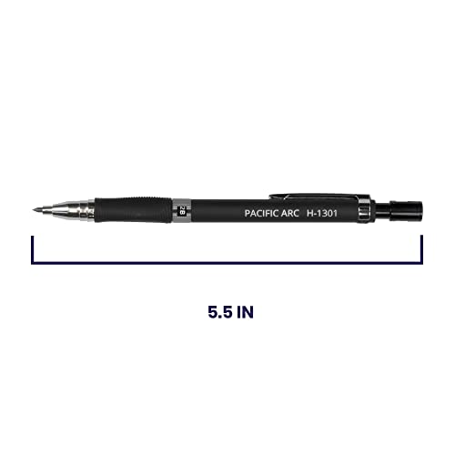 Pacific Arc 2mm Collegiate Lead Holder and Lead Sharpener, Black Drafting Pencil for Artist Drawing, Drafting, and Sketching - Image 2