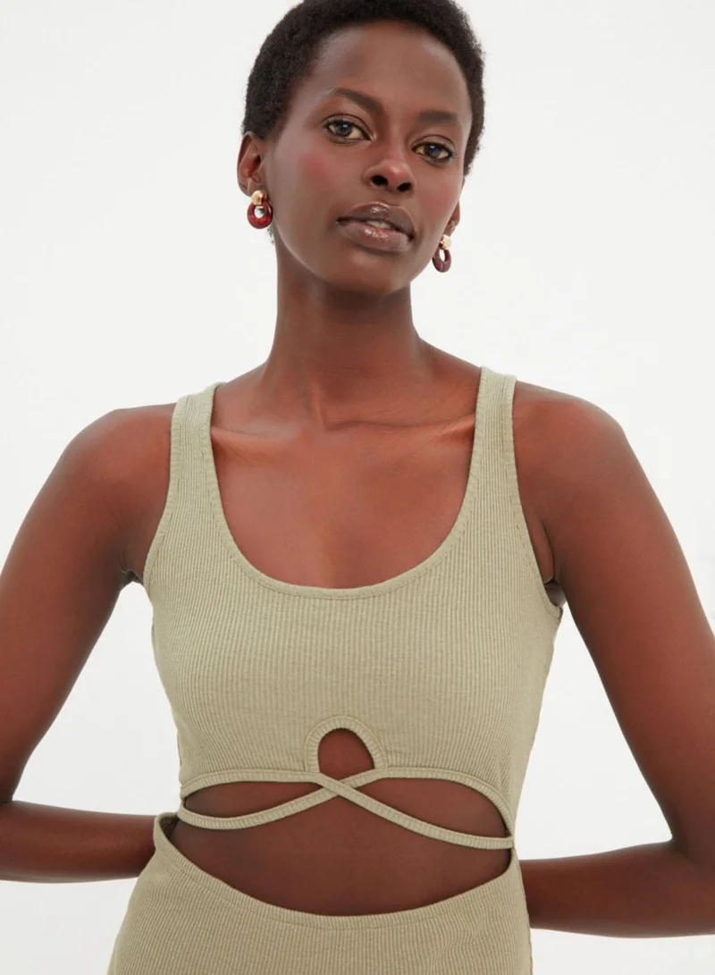 trendyol Strappy Cut Out Detail Knitted Dress