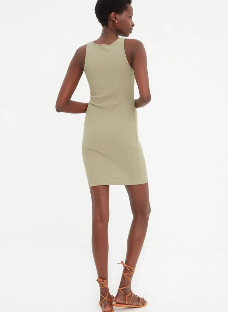 trendyol Strappy Cut Out Detail Knitted Dress