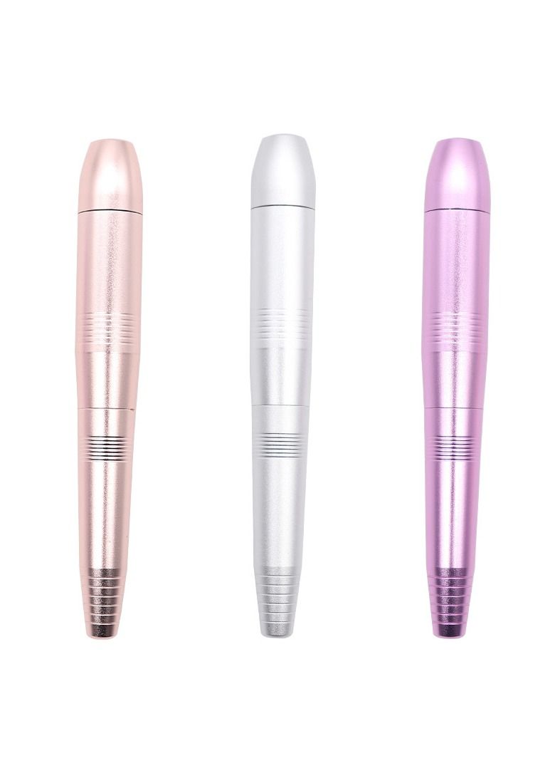 general Portable 11-in-1 USB Manicure Pedicure Nail File Polishing Drill Machine Tools Kit Set with Sanding Bands for Acrylic Gel Nails Removal, Home & Salon Use(Pink) - Image 1