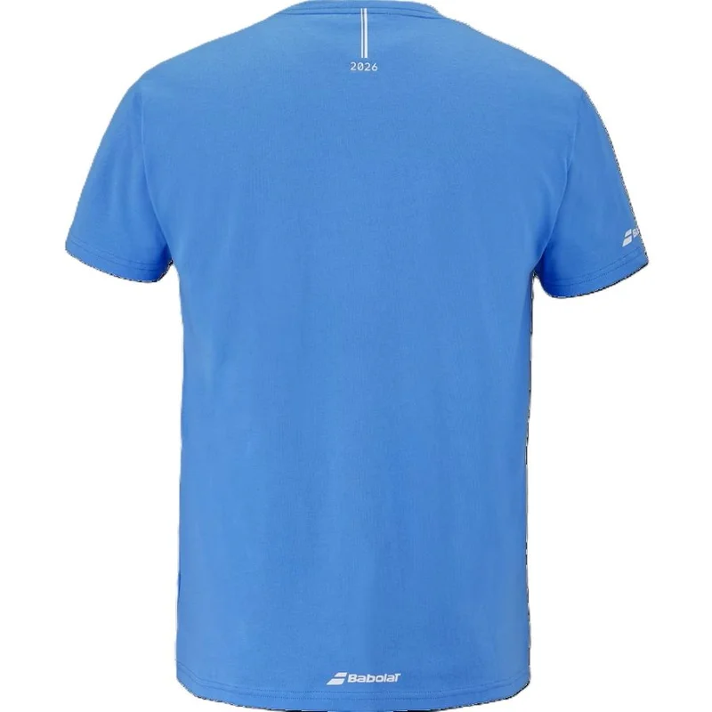 Babolat  BABOLAT TENNIS EXERCISE TSHIRT, 4MS26445, BLUE, M for Men | Best Price UAE