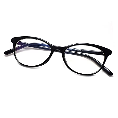 Peter Jones Black Cat-eye Anti Glare Computer Glasses for Women/Girls (AG2381B) - Image 1