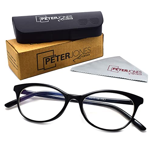 Peter Jones Black Cat-eye Anti Glare Computer Glasses for Women/Girls (AG2381B) - Image 4