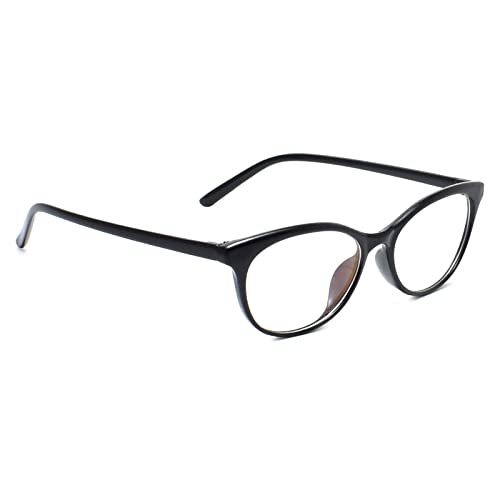 Peter Jones Black Cat-eye Anti Glare Computer Glasses for Women/Girls (AG2381B) - Image 2