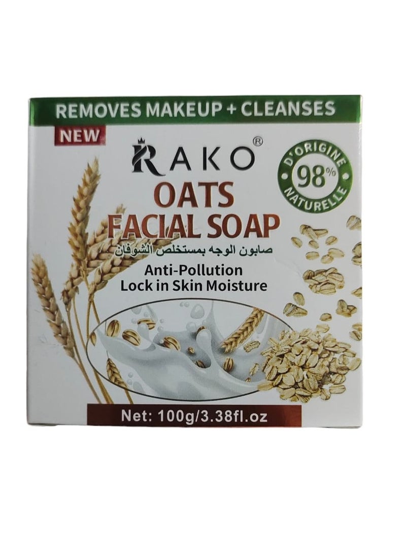 RAKO Oats Facial Soap Anti Pollution Lock in Skin Moisture 100g
