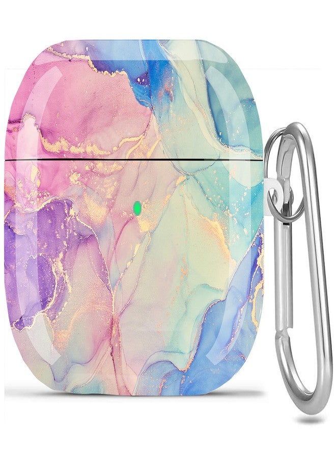 Olytop for AirPods 4 Gen Case 2024, Cute Marble Print Air pods Pro 4th Generation Protective Hard Skin Women Girl with Keychain for Apple iPod 4th Gen Case, Violet Marble - Image 1