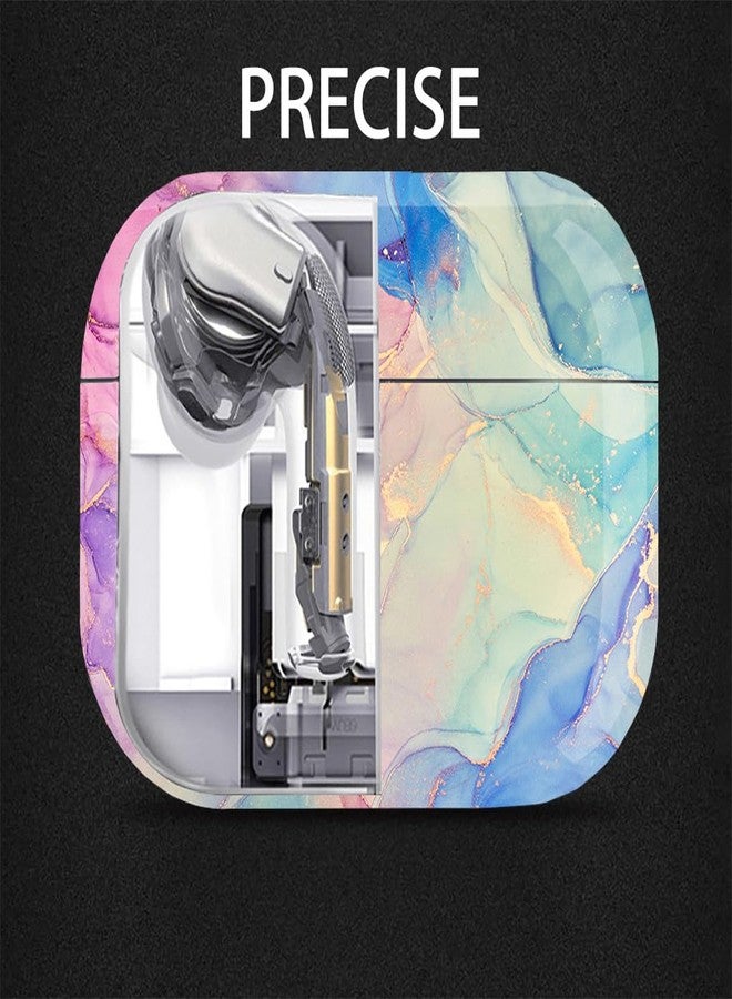Olytop for AirPods 4 Gen Case 2024, Cute Marble Print Air pods Pro 4th Generation Protective Hard Skin Women Girl with Keychain for Apple iPod 4th Gen Case, Violet Marble - Image 5