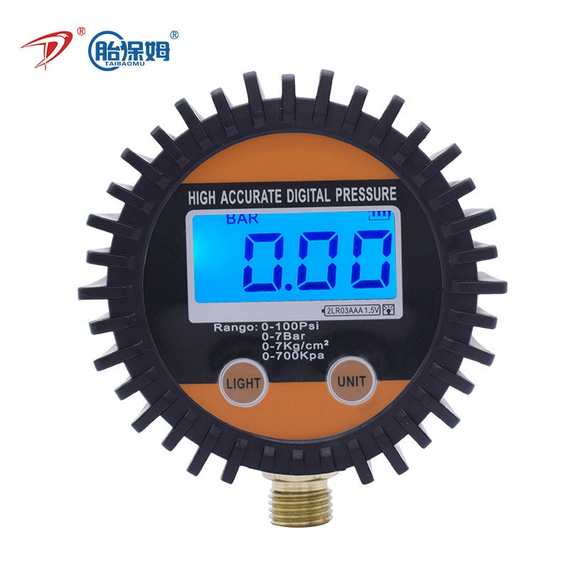 [Factory direct] high precision full view digital barometer 0-100PSI electronic pressure gauge manometer Thread size G1/4 