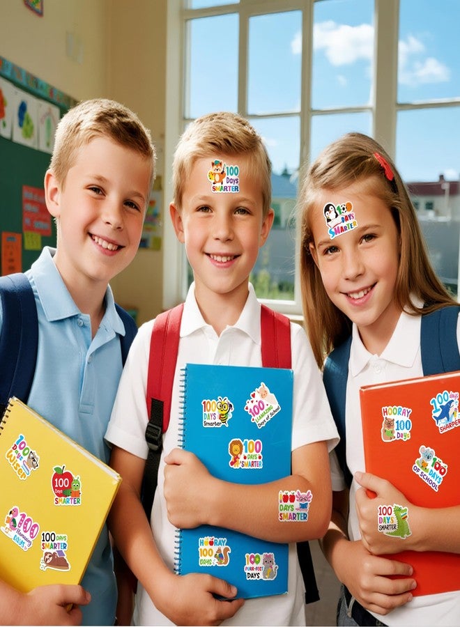 OSNIE 100 Days of School Stickers - 1000Pcs in 2 Rolls Cute Animals 100 Days Smarter Incentive Reward Sticker, Teacher Encouragement Students Decals for Party Favors Classroom Birthday Gifts - Image 5