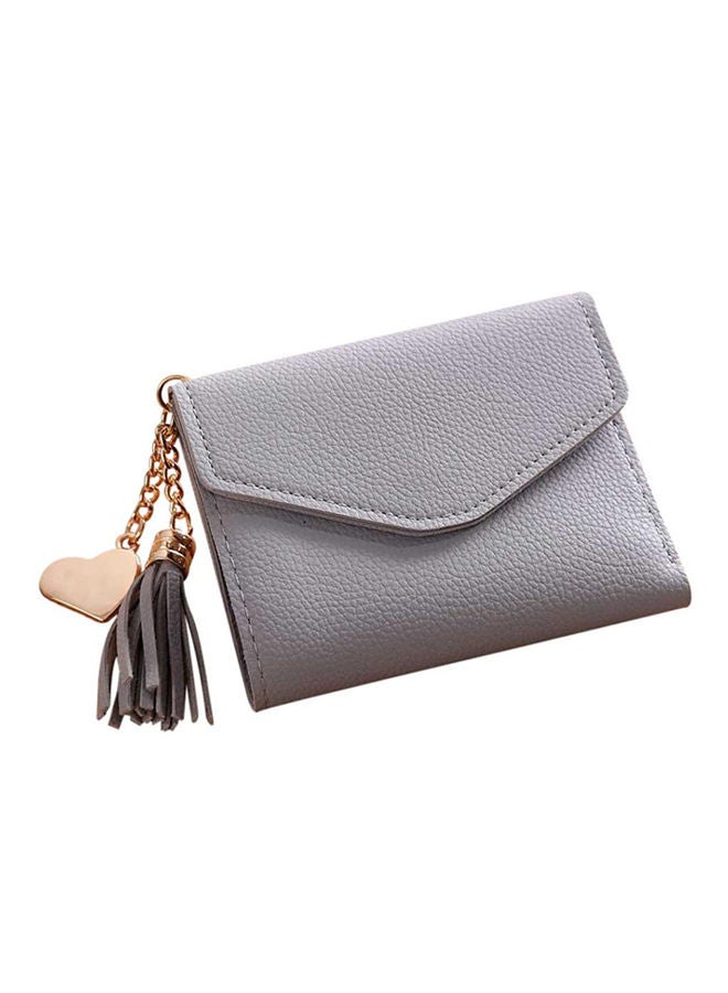 NIBEMINENT Tassel Coin Purse Grey 