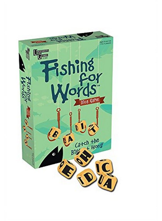 University Games Fishing For Words Dice Game Word Game Travel Game Family Game Bar Game 2 To 4 Players Ages 8 And Up - Image 2