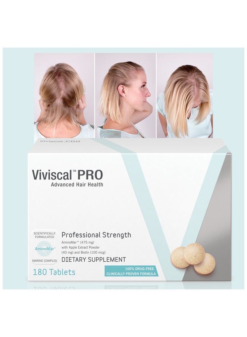 Viviscal Professional Advance Hair Health Dietary Supplement with Vitamin C, Marine Collagen for Men and Women - 180 Tablets - Image 5