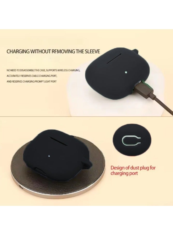 Silicone Case for HONOR CHOICE Earbuds X7 Lite Wireless Headphone With Cleaning tools-Black - Image 5