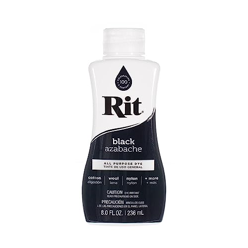 RIT Craft County Rit Dye – 8 Oz. Liquid Fabric Dye for Clothing, Décor, and Crafts, Black (RIT-LIQ-BLK-~CC_BM629) - Image 1