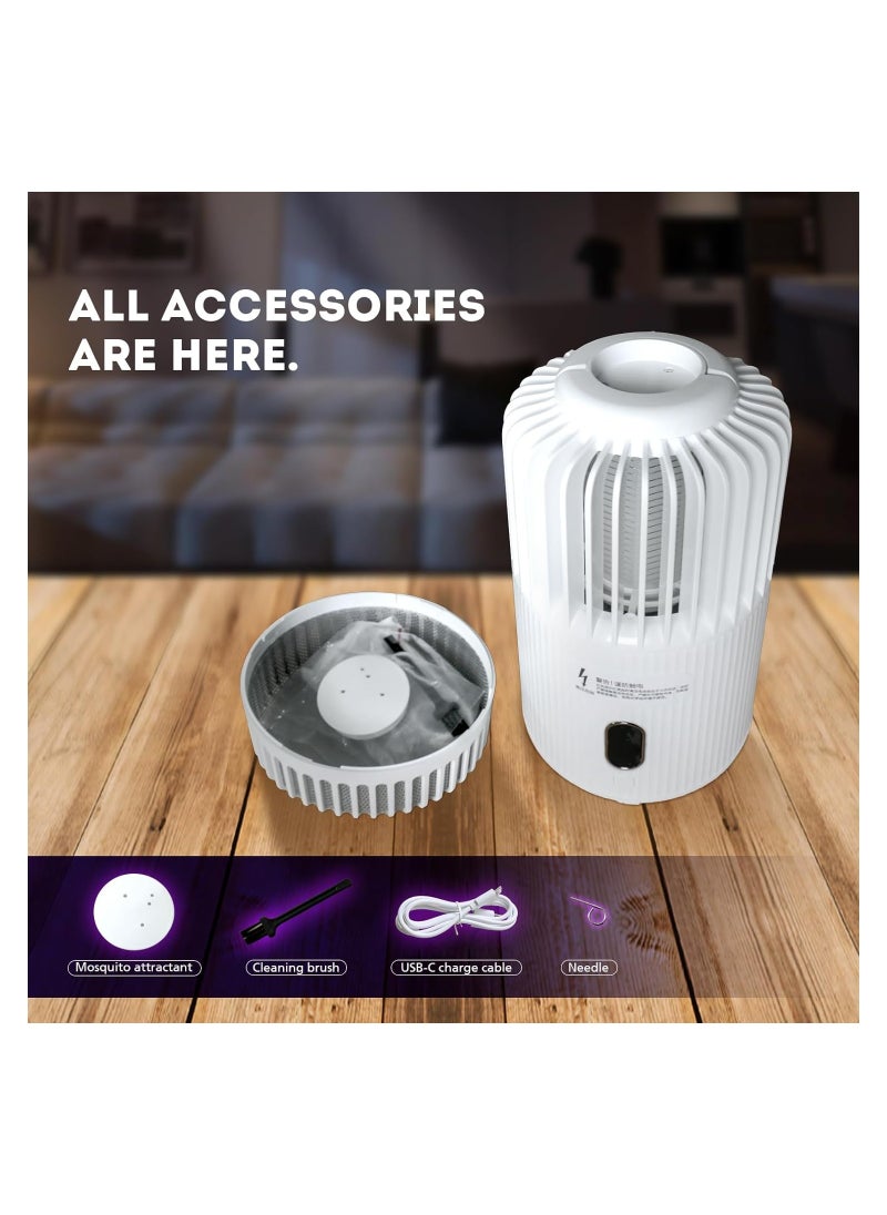 Generic - Outdoor Cordless Electric Insect Zapper and Trap with Light and Suction Fan for Home and Garden - Efficient Mosquito and Gnat Catcher - Image 1