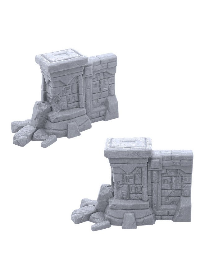 EnderToys Forgotten Temple Walls by Makers Anvil, 3D Printed Tabletop RPG Scenery and Wargame Terrain for 28mm Miniatures - Image 5