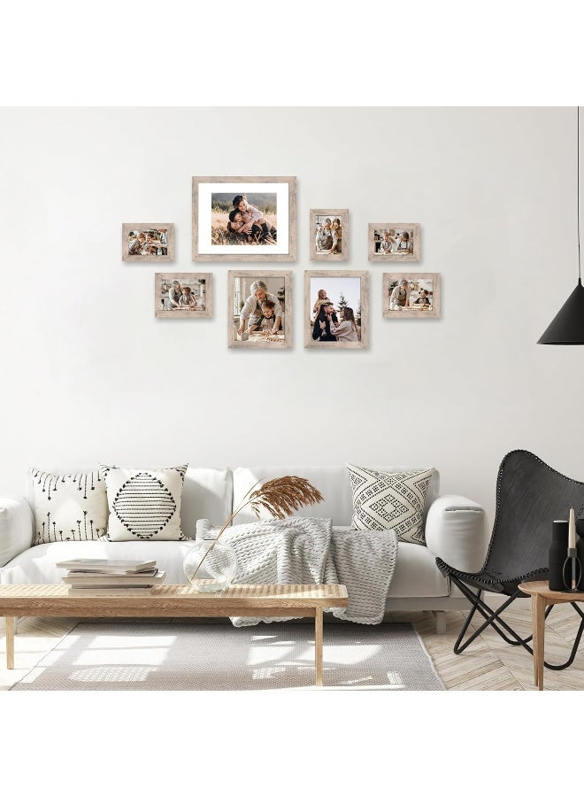 iRahmen 4 Pack 8x10 Rustic Picture Frame with High Definition Glass Photo Frame for Desktop Display and Wall Mounting (IR-US002-SG-P8X10(4PK)) - Image 5