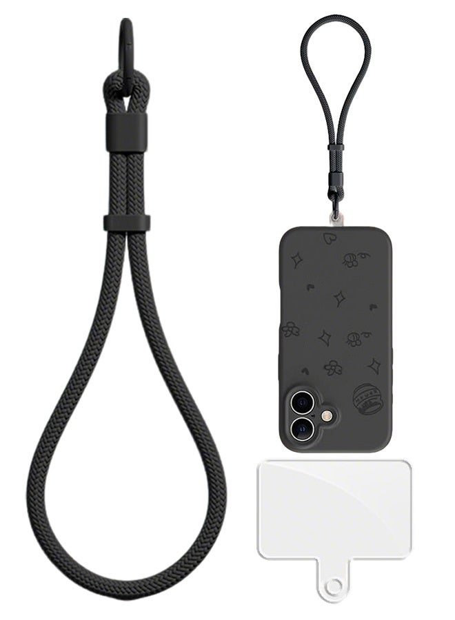Universal Adjustable Phone Wrist Strap With Transparent TPU Tether Tabs Wristlet & Hand Cell Phone Lanyard for Women and Men - Image 1