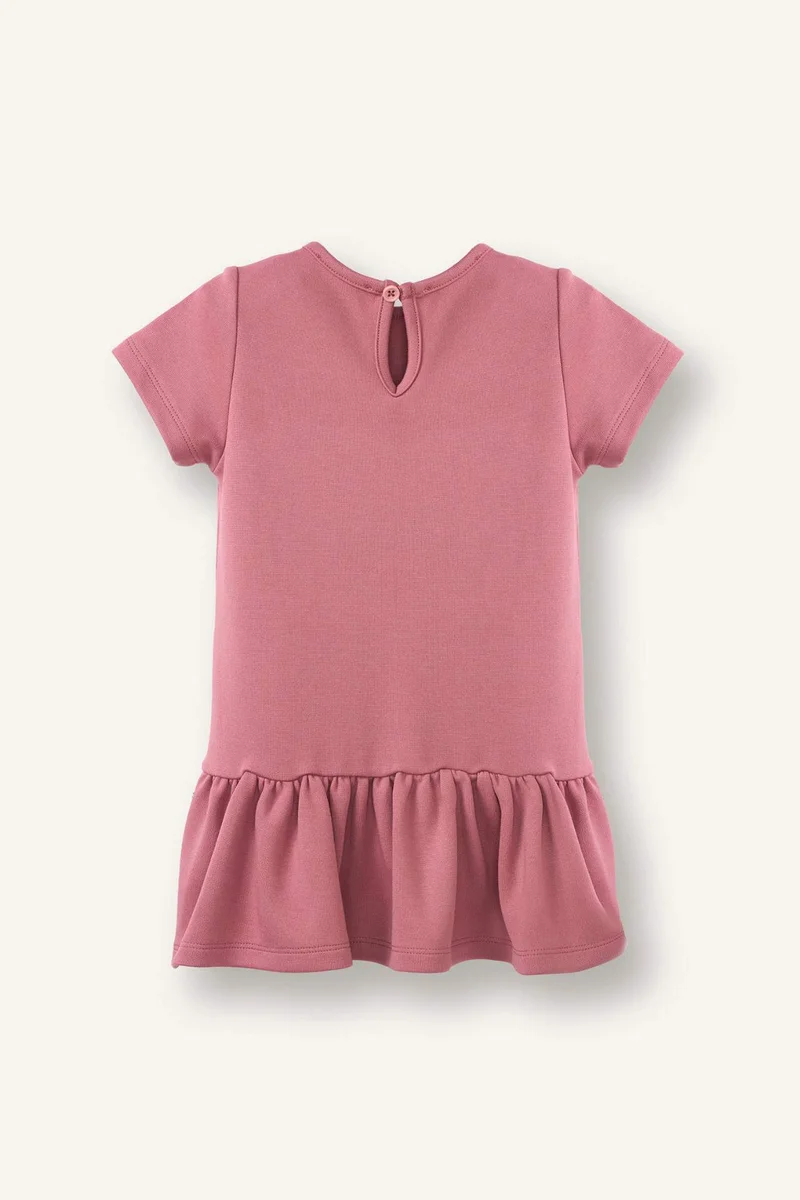 ديفاكتو Girl Embroidered Short Sleeve Dress