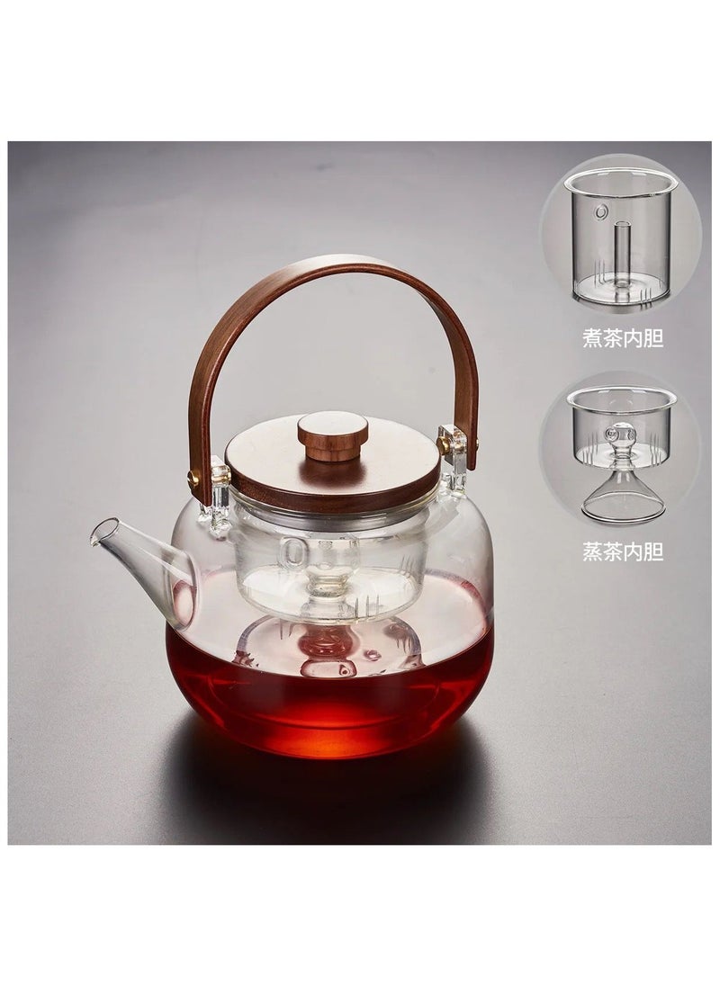 Generic HOOPZOZA Glass Teapot 800mL with 1 Glass Filter 1 Steam Filter  - Image 2