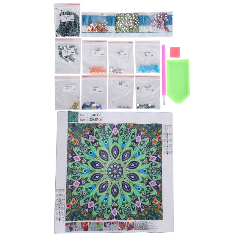5D Diamond Painting: Special-shaped Diamond With 13 & 9 Section Perfect Fit - Full-width Color Printing Partition Inlay, Strong Gel Diamond Adhesion, Gorgeous Mandala Flower Pattern for DIY Craft, Liv - Image 5