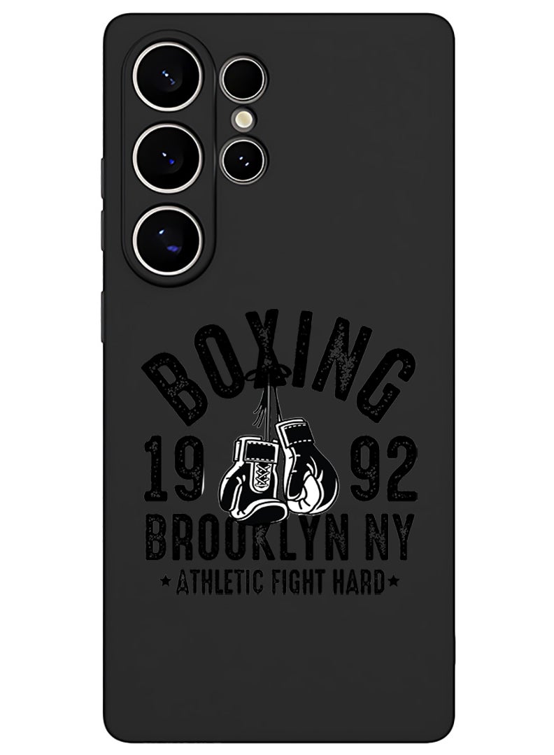 Theodor Protective Slim Fit Case Liquid Silicone Cover with Full Body Protection Anti-Scratch Shockproof Case For Samsung Galaxy S25 Ultra (Black) - Boxing Brooklyn - Black - Image 1