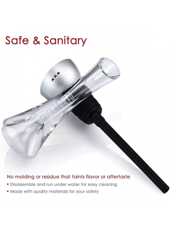 Vintorio Wine Aerator Pourer - Premium Aerating Pourer and Decanter Spout (Silver) - Image 4