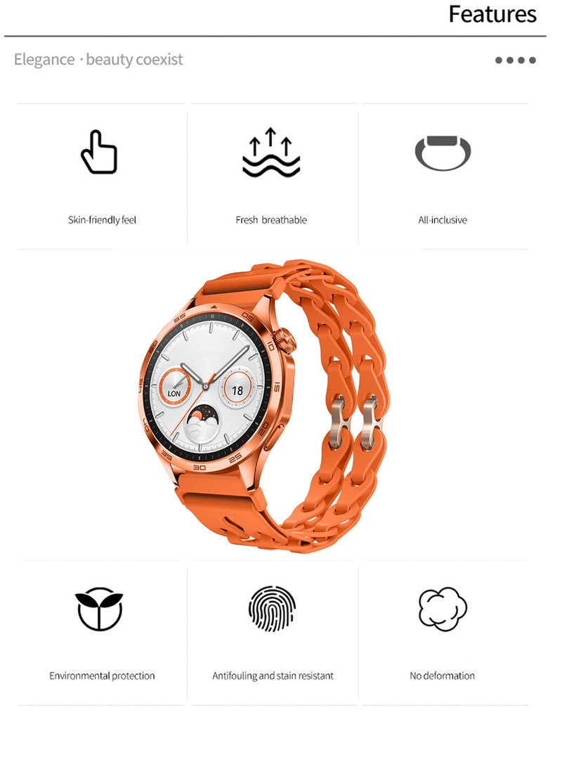 X-level 22mm Sports Strap Compatible with Huawei GT4 46mm/Huawei Watch GT3/GT3 Pro 46mm/GT2/GT 46mm/GT2 Pro/GT2e/Huawei Watch 3/3 Pro, Fashionable Hollow Out Bracelet Silicone Strap For Men Women - Image 5