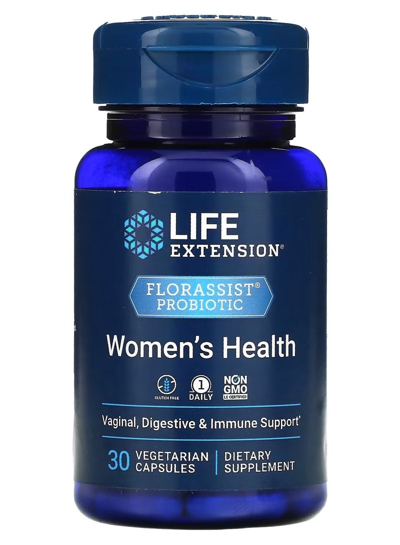 Life Extension, FLORASSIST Probiotic, Women's Health, 30 Vegetarian Capsules - Image 1