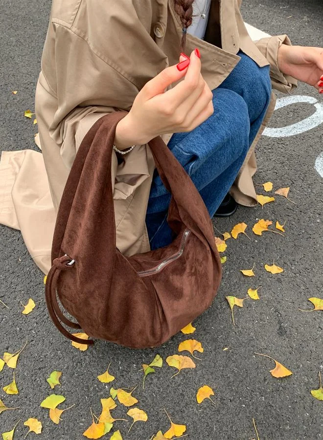 Take Two solid zip closure shoulder bag