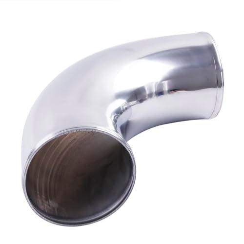 ZAP Performance Aluminum Pipe Tube Intercooler Hose 90 Degree 89mm35 6061 Aluminu Air Intake Tube Length 118 300mm Thickness 2mm Silver Aluminum Alloy Exhaust Pipe - Image 3