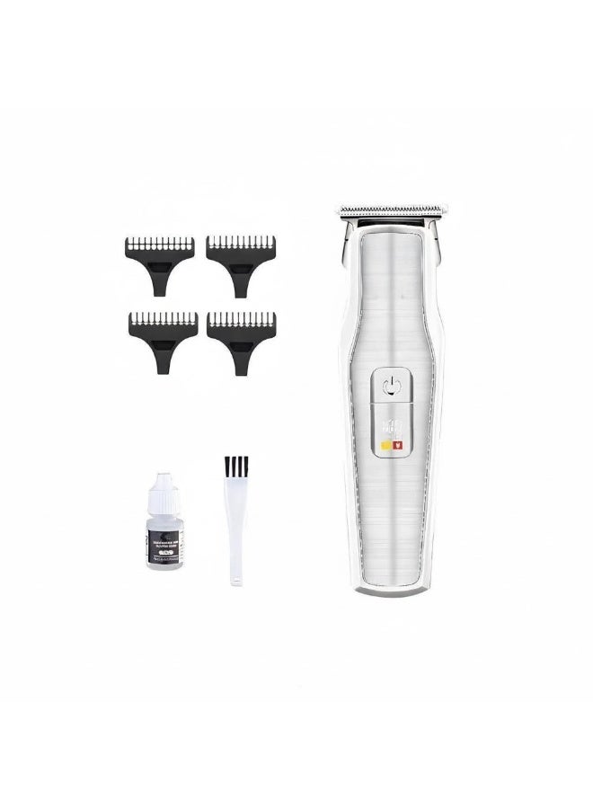 مكينة حلاقة  KM-289 احترافية للرجال شحن USB شاشة رقمية دقيقة بطارية 600مللي  امبير -استخدام مزدوج للشعر واللحية مدة تشغيل 110 دقيقة- لون معدني لامع - Image 5