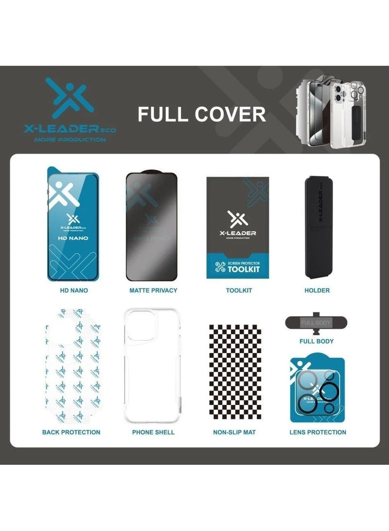 Xpower 6-in-1 shockproof protection package from X-Leader with sticker clips for iPhone 16 models - Image 1