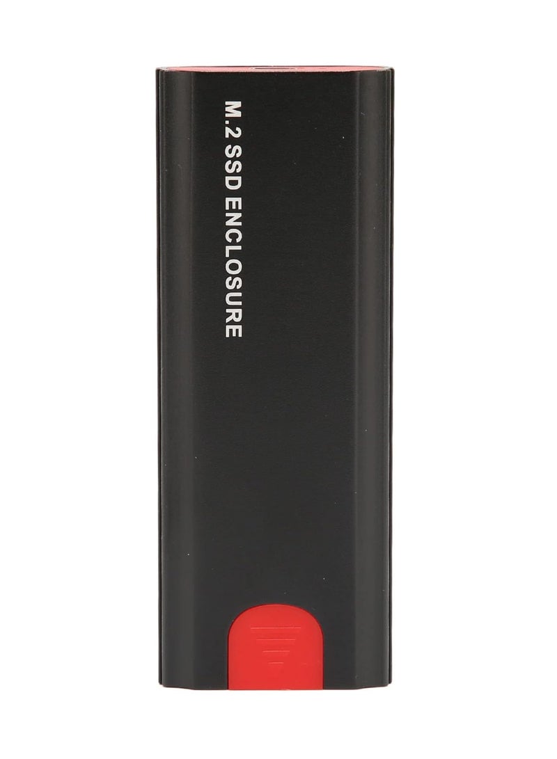 Aluminum M.2 NVME SSD Enclosure Adapter, USB3.1 Gen 2 to NVME PCIE M External Case, 10Gbps PCIe NVME M Key M.2 SSD Adapter to M.2 SATA (Black) - Image 1