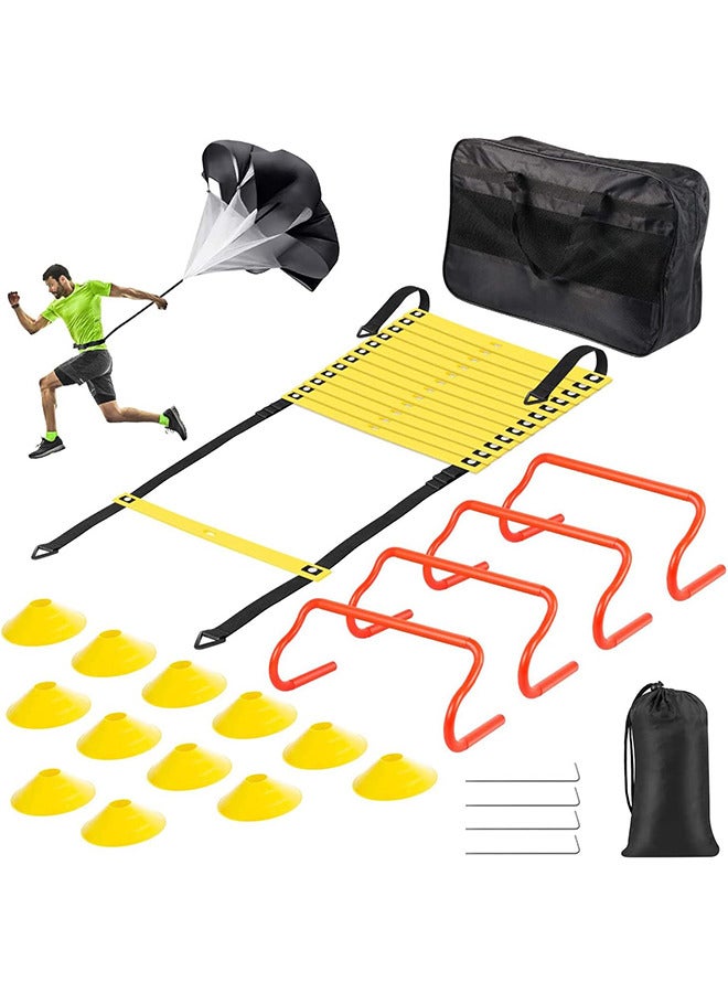Generic Agility Ladder Speed and Agility Training Equipment Set for Soccer Speed Football Exercise Training - Image 1