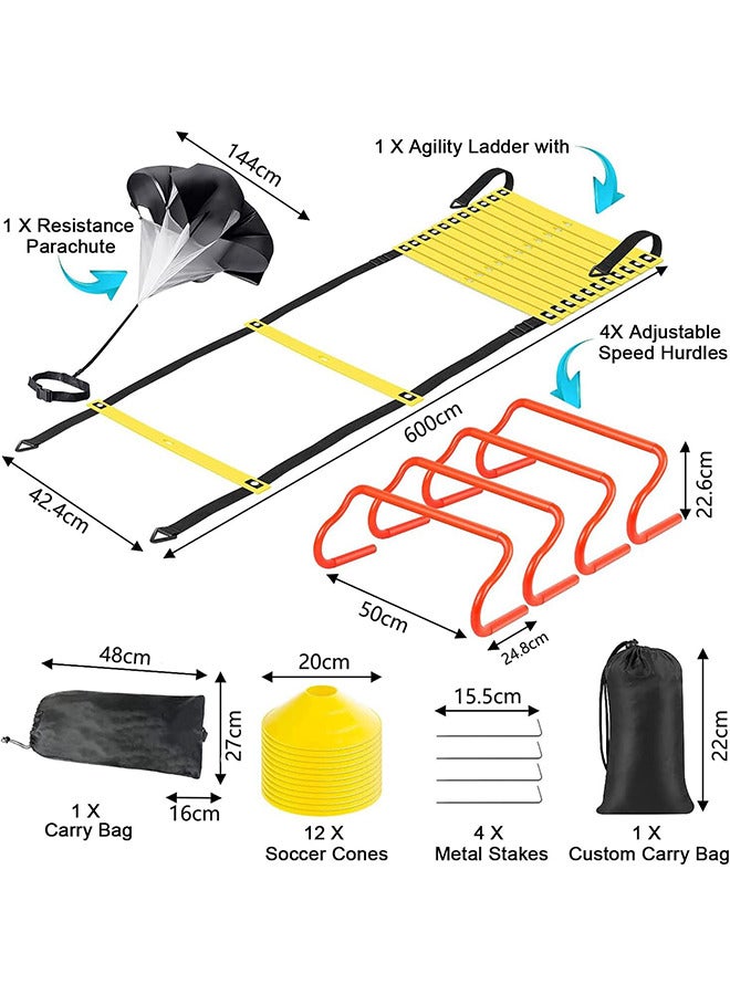Generic Agility Ladder Speed and Agility Training Equipment Set for Soccer Speed Football Exercise Training - Image 2