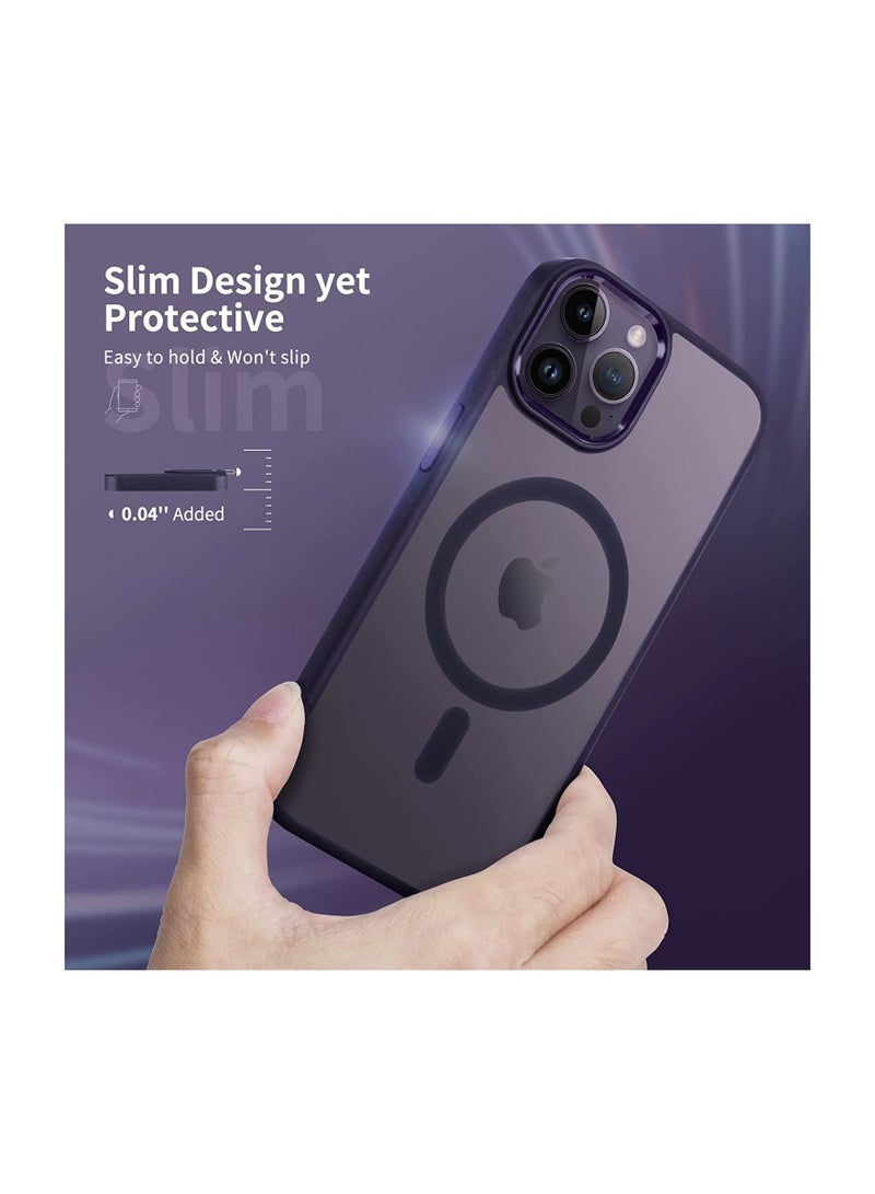 إيف غلاف حالة Magsafe المغنطيسي المقاوم للصدمات الواقية مصممة من الصدمات المصممة من أجل Apple iPhone 14 Pro Max Black - Image 2