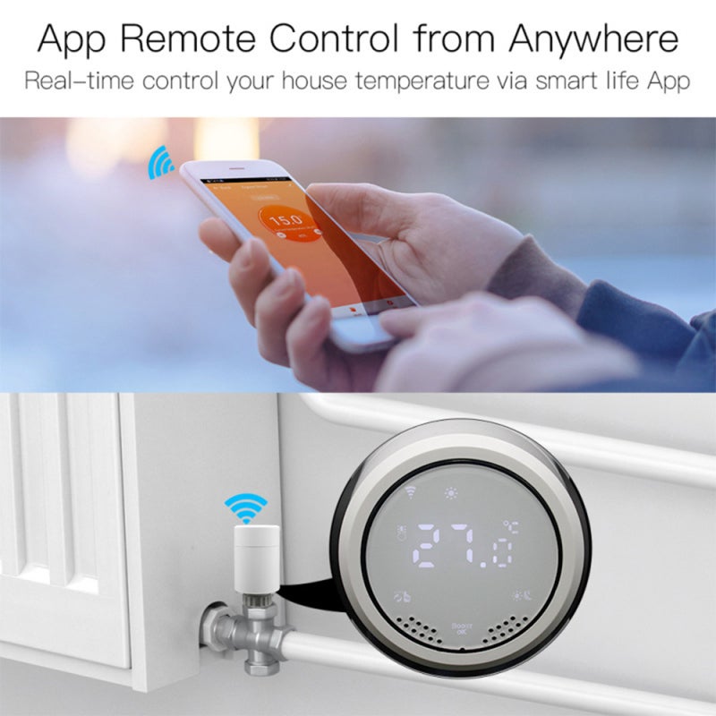 Tuya ZigBee 3.0 TRV Thermostatic Valve Radiator Valve Intelligent Temperature Control Valve Portable Radiator Valve Programmable Temperature Controller Household Thermostat Valve Temperature - Image 4