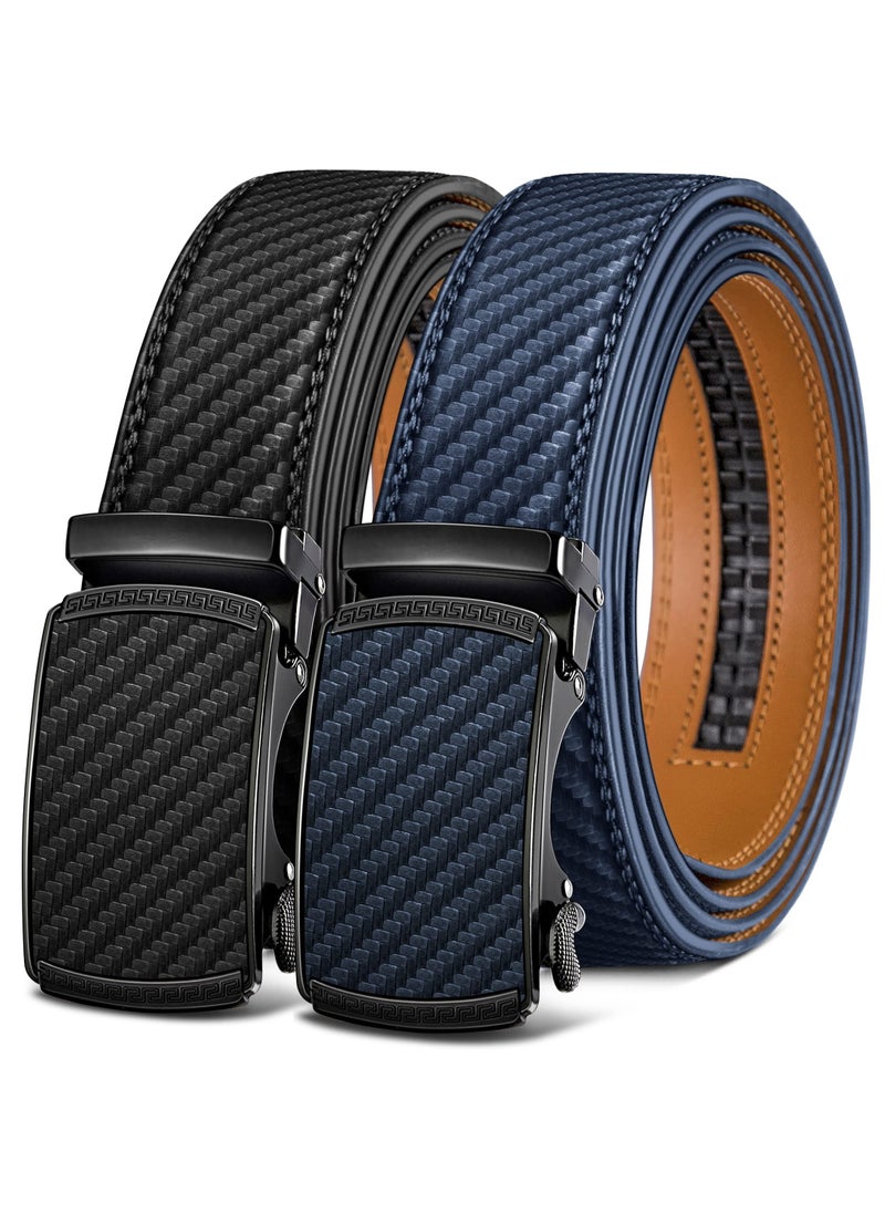 Excefore - Men Belts, Ratchet Sliding Belt Adjustable For Mens Dress Casual Pant Oxfords, Cut for Fit(Set of 2,length:50 in) - Image 1