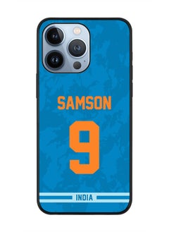 Stylizedd Rugged Black Edge Case iPhone 13 Pro, Slim fit Soft Case Flexible Rubber Edges Thin Cover - Player Name - Sanju Samson, Jersey Number- 9  - Image 1