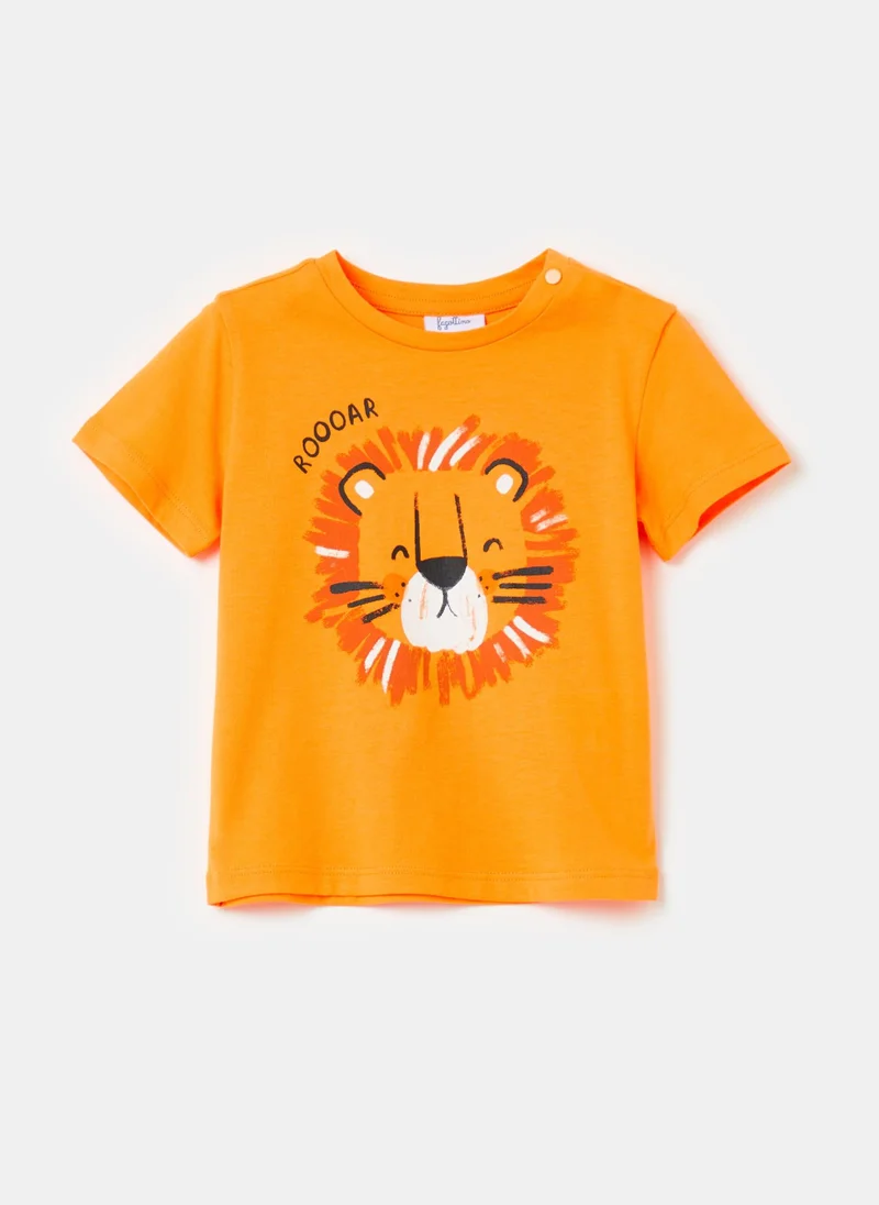 Ovs Organic Cotton T-Shirt With Print