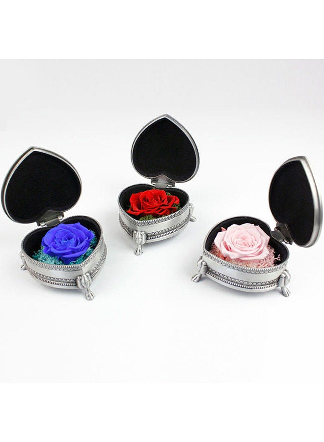 Preserved Real Rose Flower in Gift Heart-Shaped Box Eternal Present for Women Mother's Day Valentine Romantic Wedding Home Party Festivals Anniversary Christmas Eve - Image 2