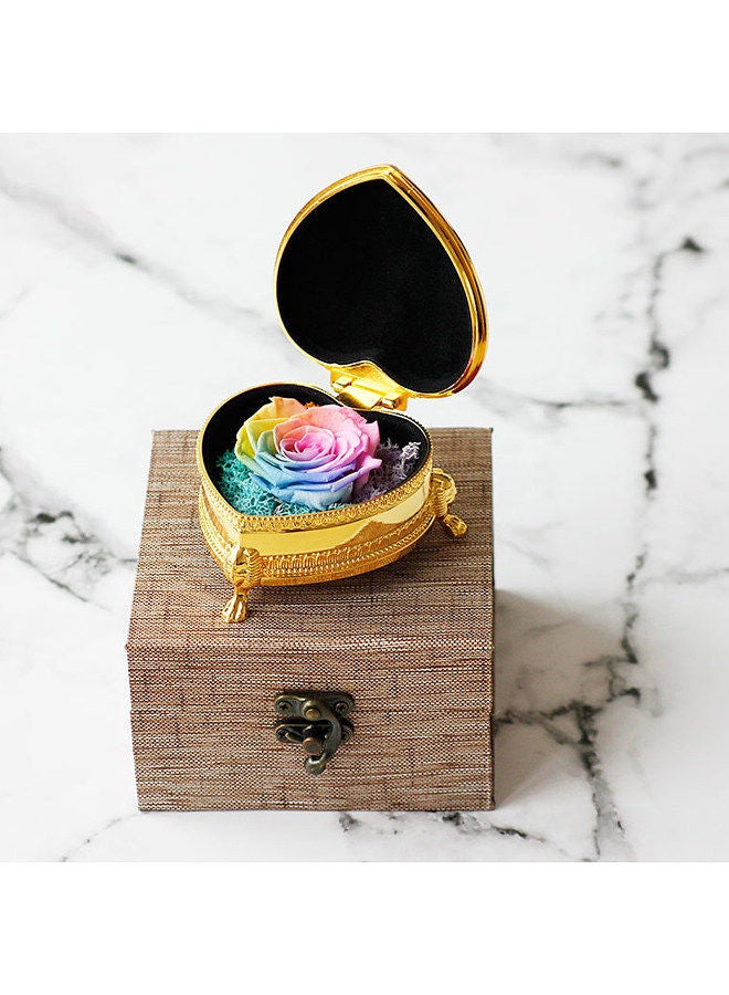 Preserved Real Rose Flower in Gift Heart-Shaped Box Eternal Present for Women Mother's Day Valentine Romantic Wedding Home Party Festivals Anniversary Christmas Eve - Image 4