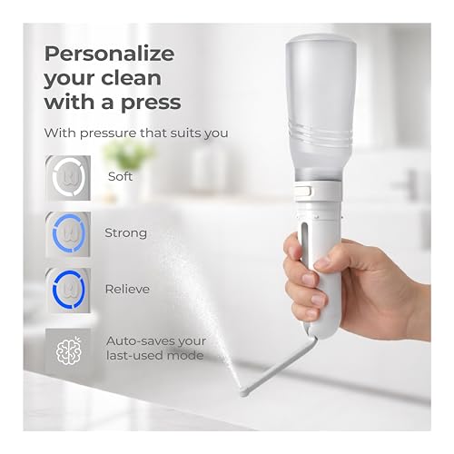 Lifelong Portable 400 ml Bidet Jet Spray for Toilet | 800 mAh Rechargeable Battery | 3 Pressure Modes for Travel | Type-C Charging | IPX6 Waterproof,180° Nozzle | Compact & Hygienic Spray (LLEJS09) - Image 2