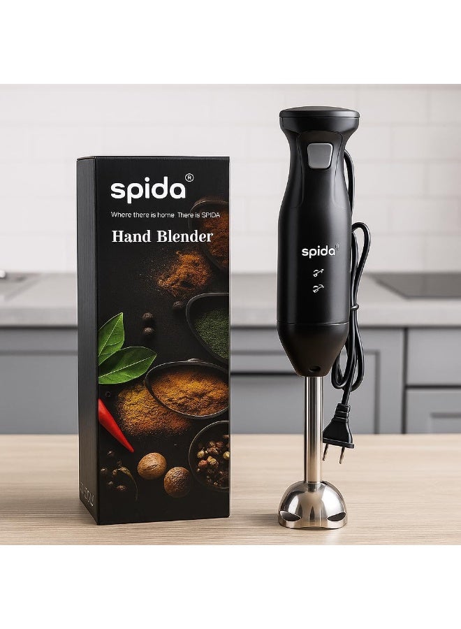 Spida SPD-NF08003B 450W Hand Blender – Stainless Steel Body, Compact Design – Perfect for smoothies, sauces, and baby food. - Image 3